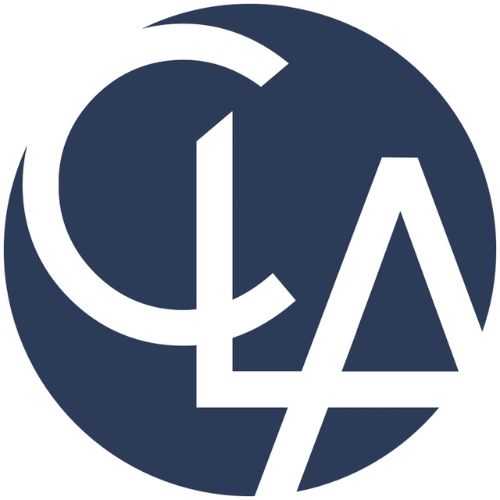 A circular blue logo with white interlocking letters "CLA," representing Clifton, Larson, and Allen. - Rice Lake Chamber of Commerce