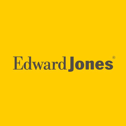 The Edward Jones logo with black text on a yellow background was designed by Benjamin Knepper. - Rice Lake Chamber of Commerce