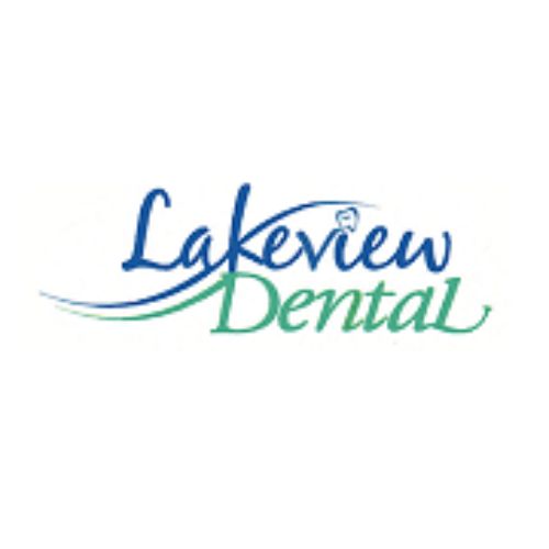 Logo of Lakeview Dental, Plus the words "Lakeview" in blue and "Dental" in green, accompanied by a small tooth icon above the "i" in "Lakeview". - Rice Lake Chamber of Commerce